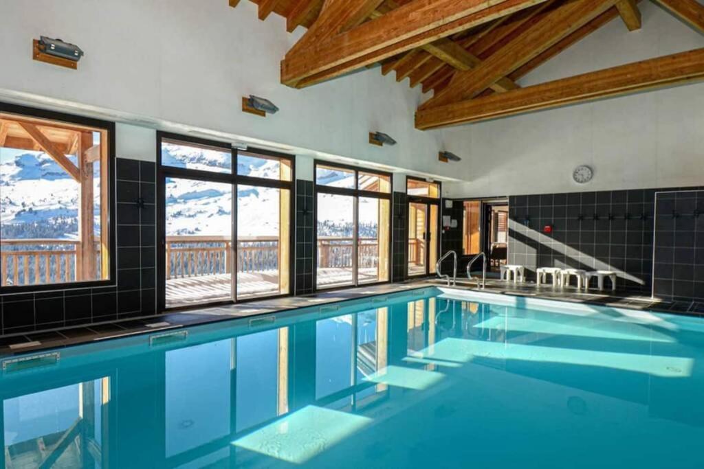 Vue Panoramique Sur Les Montagnes Plein Sud - T2 Skis Aux Pieds, Piscine & Spa Flaine Ngoại thất bức ảnh