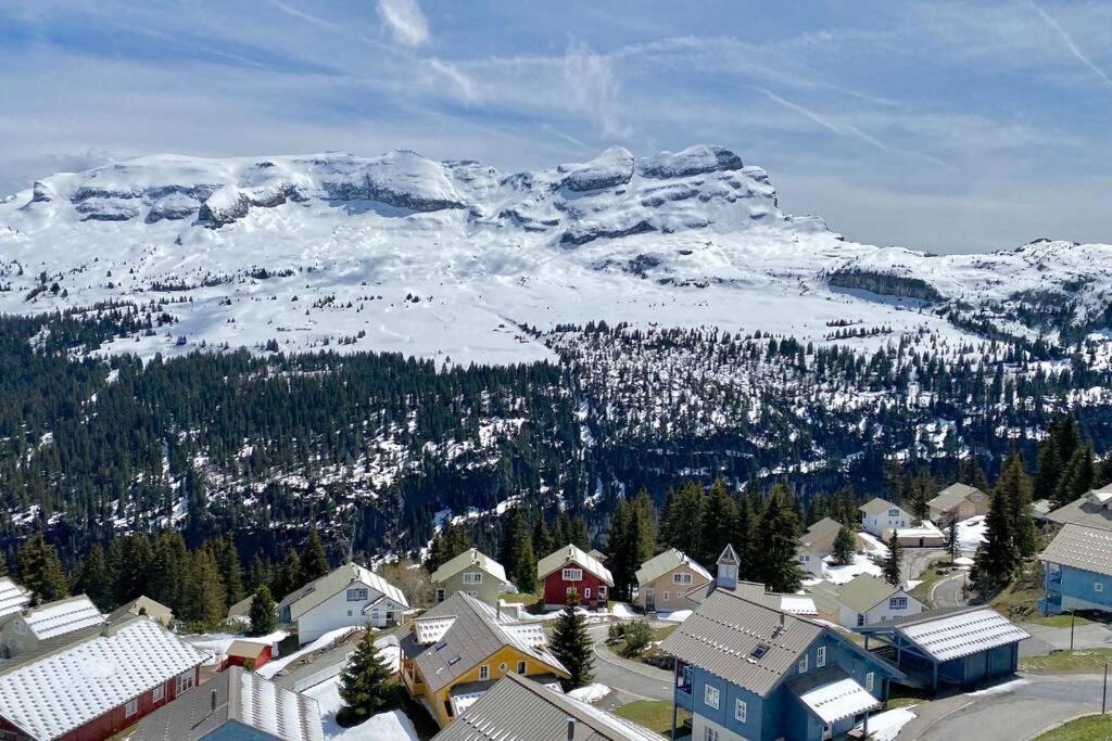 Vue Panoramique Sur Les Montagnes Plein Sud - T2 Skis Aux Pieds, Piscine & Spa Flaine Ngoại thất bức ảnh