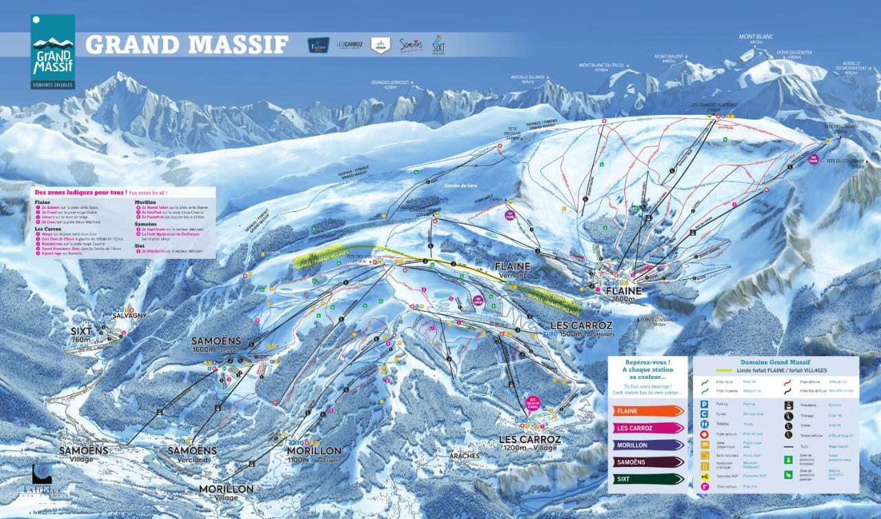 Vue Panoramique Sur Les Montagnes Plein Sud - T2 Skis Aux Pieds, Piscine & Spa Flaine Ngoại thất bức ảnh