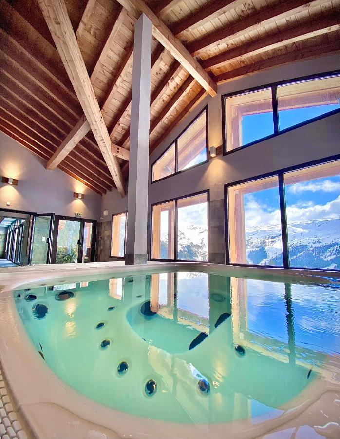 Vue Panoramique Sur Les Montagnes Plein Sud - T2 Skis Aux Pieds, Piscine & Spa Flaine Ngoại thất bức ảnh
